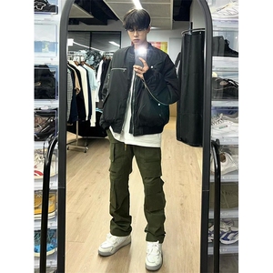 飞行员夹克棉服外套男冬季加厚潮牌宽松情侣工装棒球上衣 M8057图片