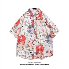 四季打底衬衫夏季夜店衬衫花季沙滩外套学生CS1151P25，男装衬衫，星座301D-5(原星座1415）