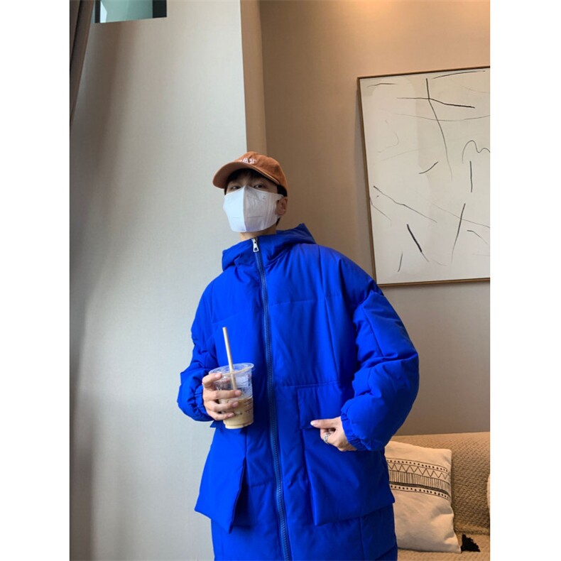 1506-1/M5571/P69美式高街时尚潮牌连帽棉衣外套男士中长款图片