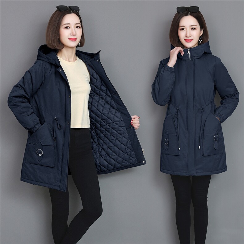 棉服女冬季新款加棉加厚纯色简约百搭派克服女棉外套，女装棉衣/棉服，曼沙奕珂