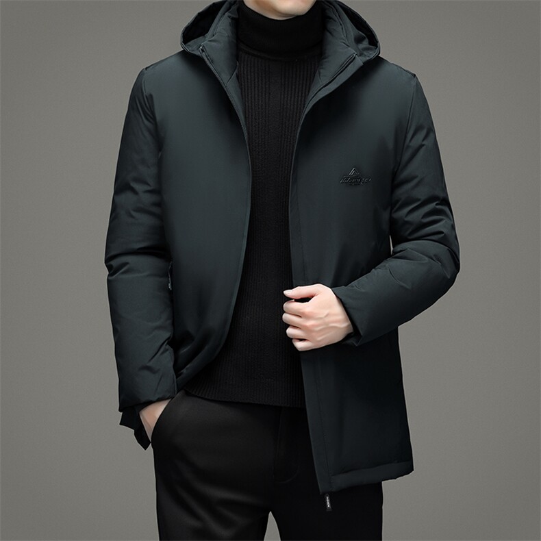 棉衣外套男2023新款冬季新款中年男士爸爸装商务休闲连帽棉服上衣图片