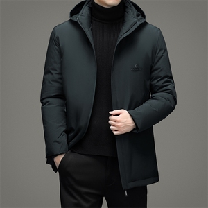 棉衣外套男2023新款冬季新款中年男士爸爸装商务休闲连帽棉服上衣图片