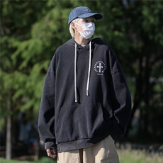 美式复古卫衣男潮牌秋冬连帽380克水洗做旧Y8524P53，男装卫衣，星座1116-2