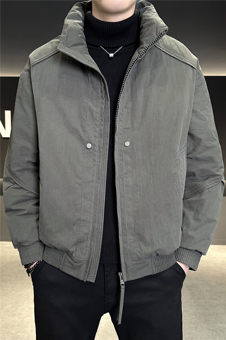 90%标白鸭绒2025冬季时尚立领休闲加厚羽绒服外套6675-P270,男装羽绒服,电商A413