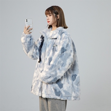 高品质立体层次感750克水墨画羊羔毛加棉加厚棉衣XZ301AY03P118，男装棉衣，星座301A