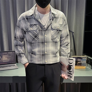 新款社会小伙秋冬男加厚寸衫型夹克男店主棉外套JK540-P68 控98图片