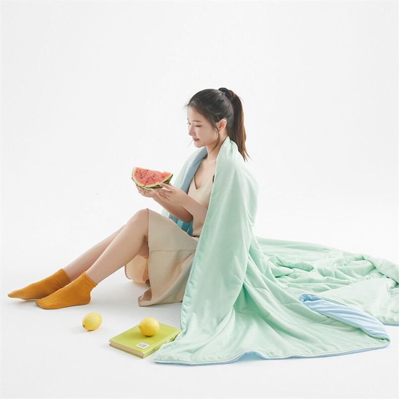 新款A类双拼凉感丝纯色夏被,女装被套/被芯,一起卖家纺