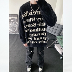 B327-23M806-P78美式慵懒风毛衣街头宽松情侣针织衫上衣，男装针织衫/毛衣，电商B327