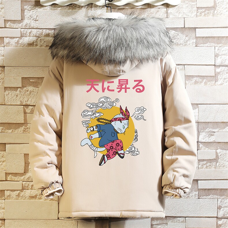 MM48012-P130冬季大毛领衣男士大码加厚袄男服砖墙,男装棉衣,电商A040A