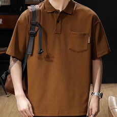 美式复古POLO衫男夏季简约风重磅男装宽松大码男士短袖T恤tshirt，男装T恤，星座1210-1