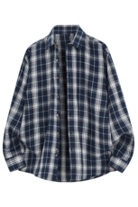 2026春季新款现货（跨境电商）四季款格子衬衫潮流宽松格纹衬衣，男装衬衫，星座1107