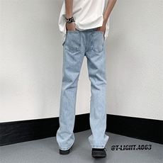 美式高街小众夏季破洞牛仔裤货号K726P60，男装牛仔裤，电商A063