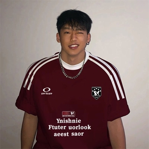 夏季美式高街重磅纯棉三条杠织带撞色男女短袖T恤ZD295-特P30图片