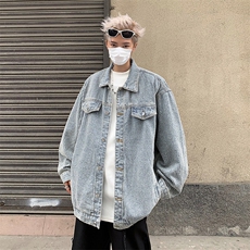百搭男夹克尖领气质春秋潮ins标准潮流长袖外穿青春流行时尚，男装夹克，星座716-2