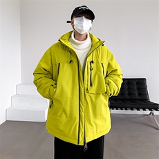 新款棉服羽绒棉保暖连帽加厚冬装情侣装韩版宽松棉袄MY8855-P105，男装棉衣，电商A128