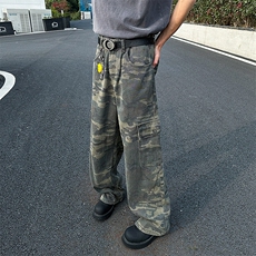 A408-24K2513-P75-X98-S-2XL美式高街休闲宽松版型迷彩工装裤春，男装休闲裤，电商A408