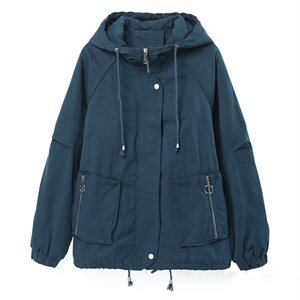 2020冬季新款休闲连帽加绒加厚派克服连帽保暖短款外套图片