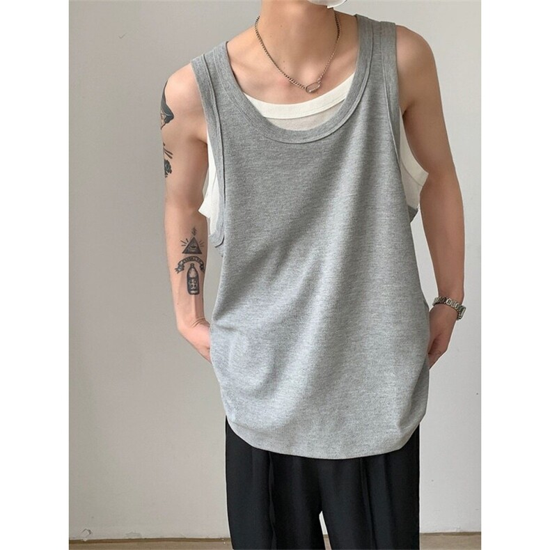 短袖背心男潮牌宽松ins风夏季学生上衣,男装背心/马甲,四季星座505