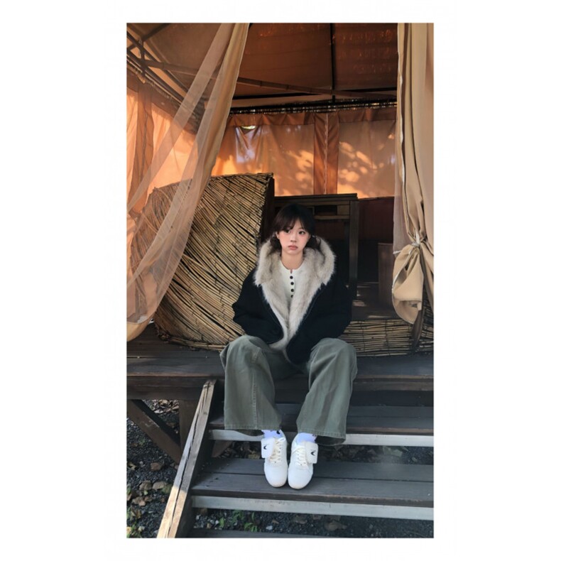 毛领夹棉座山雕猫耳朵外套男女秋冬季加厚情侣装棉衣棉服,男装棉衣,四季星座505