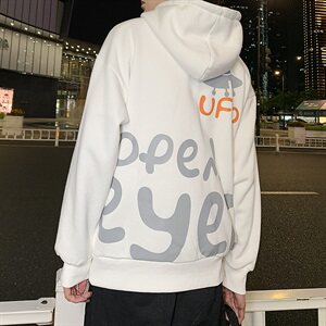 港风休闲连帽卫衣男秋冬季休闲大码加绒套头衫 a090-wy50 p65限88图片