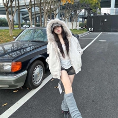 现货高品质美式高街冬季重磅硬挺短款座山雕毛领棉衣男女加厚外套，男装棉衣，电商A486