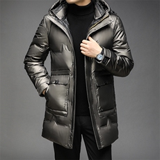 2023新款冬季羽绒服男士中年人爸爸中长款冬装外套QLMF20981-P355，男装羽绒服，电商B212（原钱塘6029）