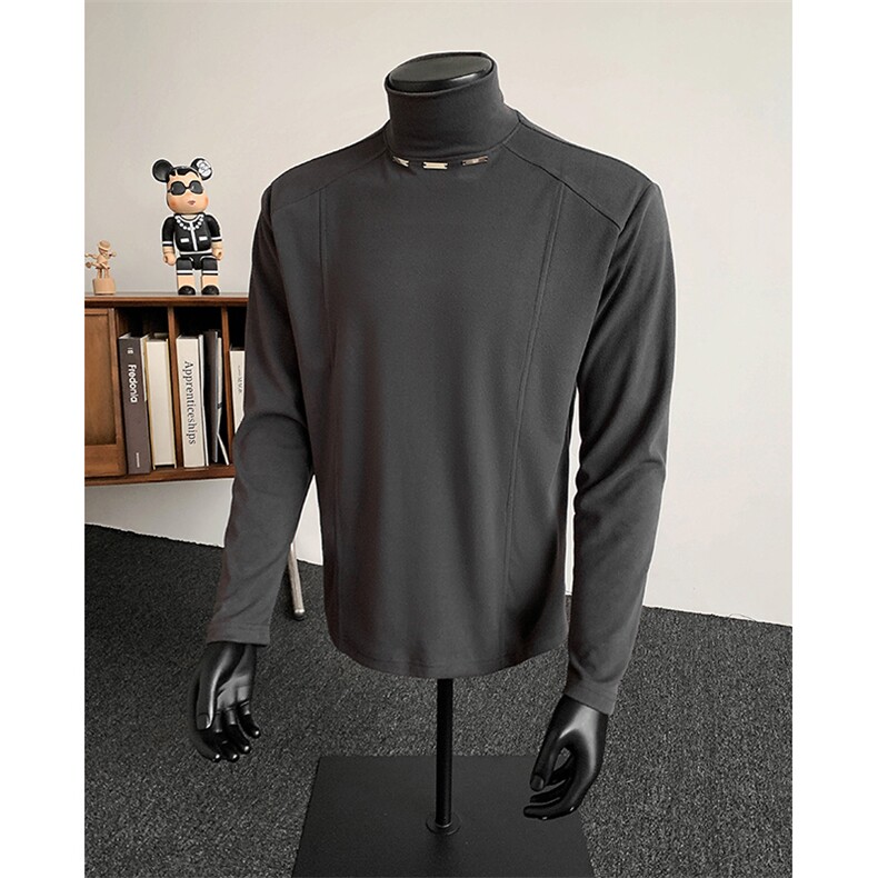 秋冬宽松休闲德绒长袖T恤打底衫XZ808B-WH109-特P21，男装T恤，星座808B