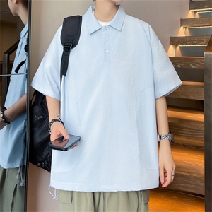 夏款男短袖POLO衫宽松单排扣T恤衫T431 P40图片