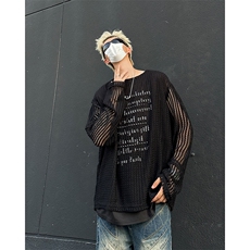 B314P37秋冬男装男生毛衣线衫时尚宽松男日系打底衫，男装T恤，星座512-6