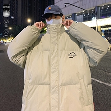 港风夜景时尚字母印花白鸭绒休闲羽绒服A247-YR81810P195控258，男装羽绒服，电商A247