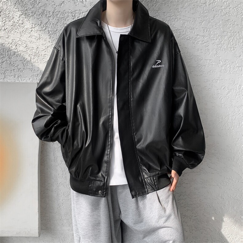 春款皮衣夹克男士2026新款美式潮牌痞帅机车高级感外套J020-P62,男装夹克,星座308B-1