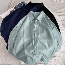 现货！天丝高品质纯色超舒服衬衫百搭简约感轻薄-LK80065-特批30，男装衬衫，电商A061