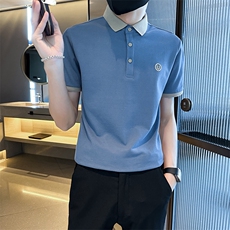 2024持续大码短袖T恤翻领U字刺绣Polo衫T066-特P40，男装T恤，电商D342
