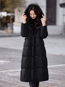 现货2025冬季新款肌理感白鸭绒羽绒服女设计感时尚连帽加厚外套图片