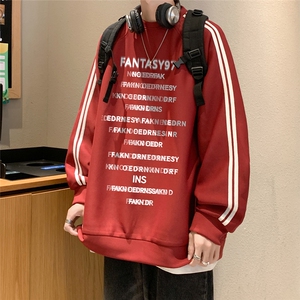 港风新款秋季时尚百搭宽松字母印花潮流卫衣B6903P45控68图片