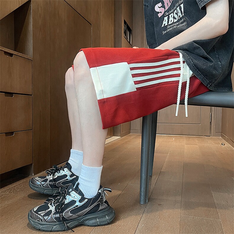 美式短裤男夏季篮球五分中裤青少年透气潮牌宽松休闲沙滩运动裤子,男装牛仔裤,星座1013
