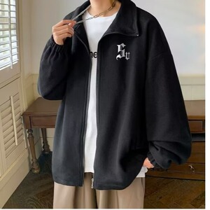 高级感外套男春秋卫衣外套潮牌翻领美式高街宽松休闲衣服 WY415图片