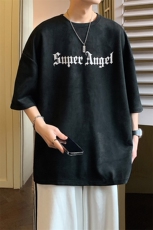 DX513P30港风重磅麂皮绒短袖美式高街t恤男大码半袖男，男装T恤，星座1204-3