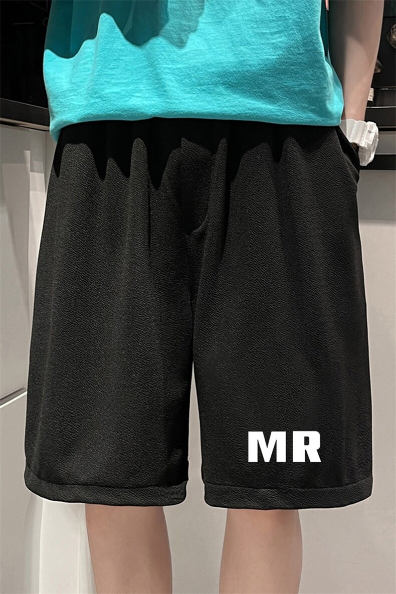 MK37253-P15冰丝短裤男士大码宽松休闲五分裤男运动中裤,男装休闲裤,电商A040