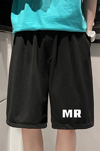 MK37253-P15 冰丝短裤男士大码宽松休闲五分裤男运动中裤图片