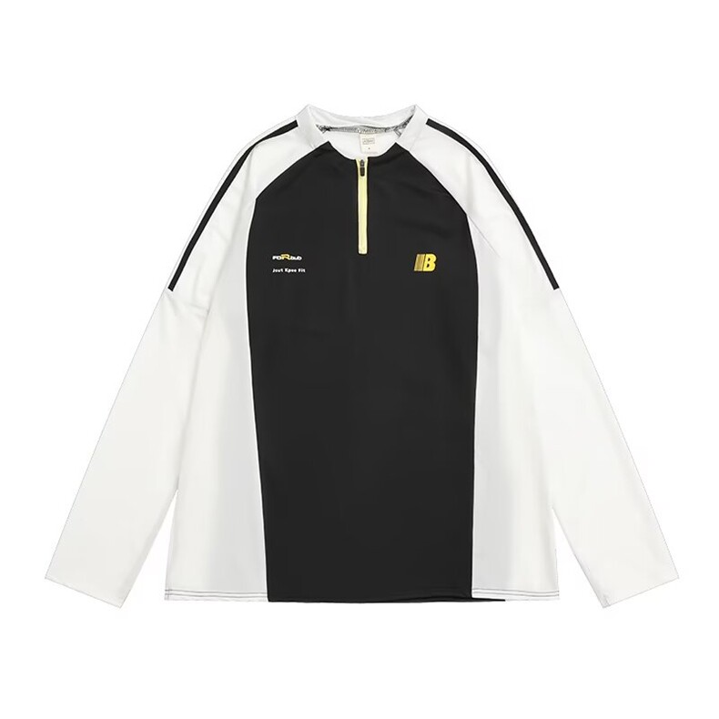 现货。T恤男女长袖宽松百搭拼色卫衣ST739-P43，男装T恤，星座412-1