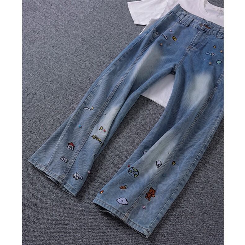 【高质量档口现货特批52量大可谈】男女印花牛仔裤610A-N33102,男装牛仔裤,星座610A