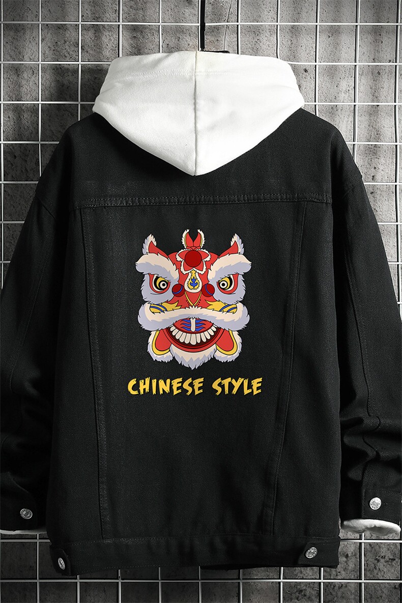 牛仔夹克男大码牛仔外套男茄克NJ77185-P60加绒款-P75,男装夹克,电商A040A