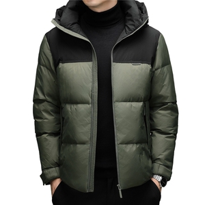 2025新款冬季男士连帽90%白鸭绒羽绒服夹克加厚休闲羽绒服外套图片