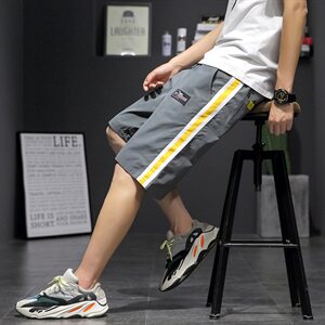 20夏季日系大码休闲潮流运动迷彩工装沙滩短裤五分裤K1026-P20,蓝色篮球鞋搭配什么图片