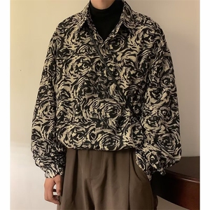翻领标准气质男青春流行潮流春季新款长袖潮日常衬衣C320P30图片