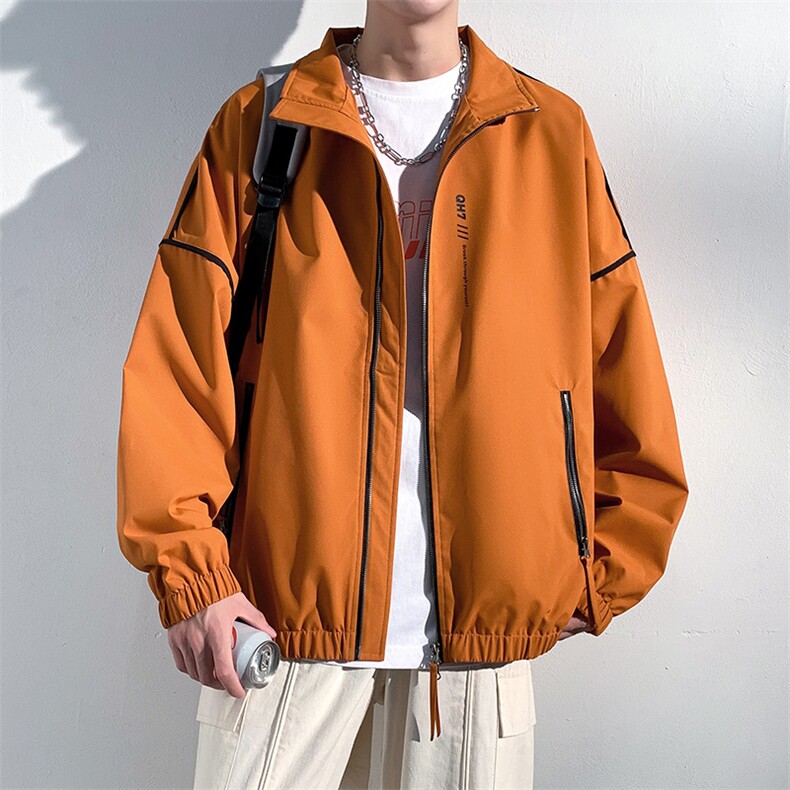 休闲拉链夹克情侣冲锋衣防风衣连帽外套JK452p65,男装夹克,电商D315