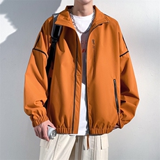 休闲拉链夹克情侣冲锋衣防风衣连帽外套JK452p65，男装夹克，电商D315