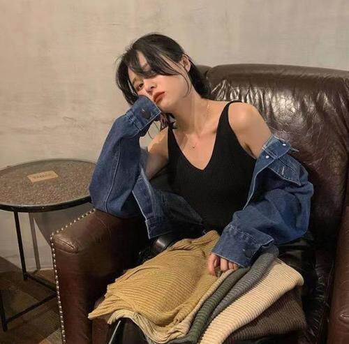 秋款针织背心上新啦图片