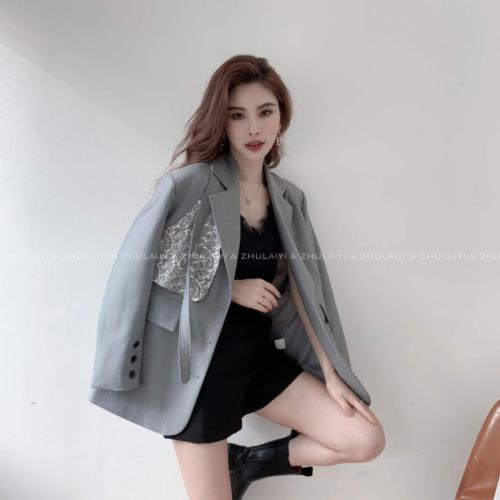 【现货】春季新款黑白灰西装外套,女装西装,主莱依